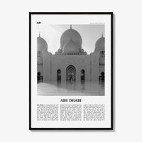 Abu Dhabi Print Black and White, Abu Dhabi Wall Art, Abu Dhabi Poster, Abu Dhabi Photo, UAE, United Arab Emirates, أبوظبي, Middle East