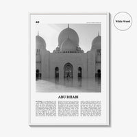 Abu Dhabi Print Black and White, Abu Dhabi Wall Art, Abu Dhabi Poster, Abu Dhabi Photo, UAE, United Arab Emirates, أبوظبي, Middle East