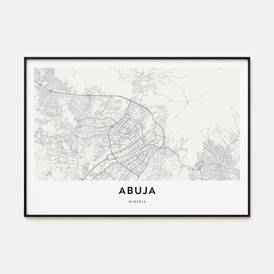 Abuja Map Landscape Poster