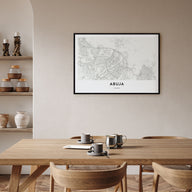 Abuja Map Landscape Poster