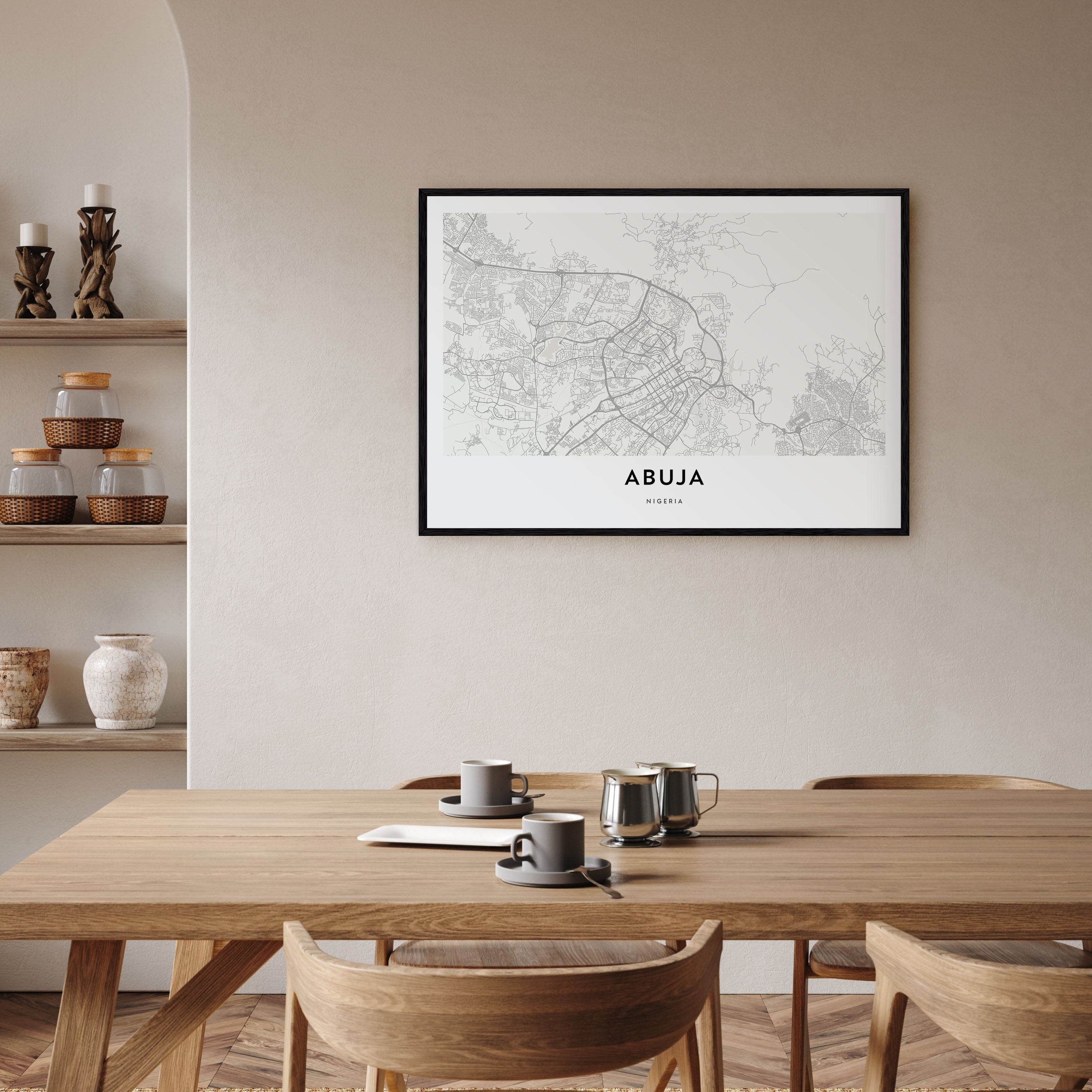 Abuja Map Landscape Poster