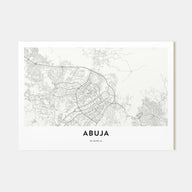 Abuja Map Landscape Poster