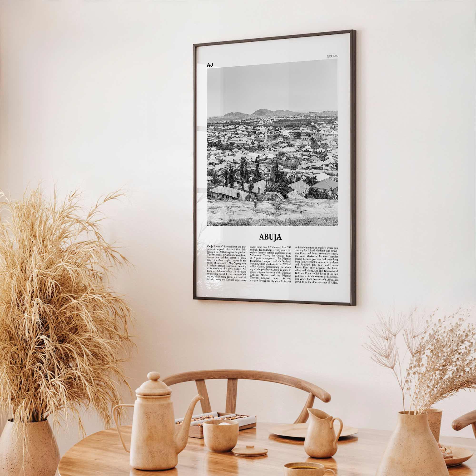 Abuja Print Black and White, Abuja Wall Art, Abuja Poster, Abuja Photo, Abuja Wall Décor, Nigeria, Nigerian, Africa