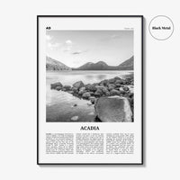 Acadia National Park Print Black and White, Acadia Wall Art, Acadia Poster, Acadia Photo, Maine, USA, United States, North America