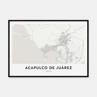 Acapulco de Juárez Map Landscape Poster