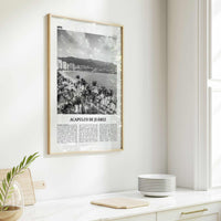 Acapulco De Juarez Print Black and White, Acapulco Wall Art, Acapulco Poster, Acapulco Photo, Acapulco Map, Acapulco Wall Decor, Mexico