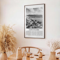 Acapulco De Juarez Print Black and White, Acapulco Wall Art, Acapulco Poster, Acapulco Photo, Acapulco Map, Acapulco Wall Decor, Mexico