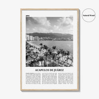 Acapulco De Juarez Print Black and White, Acapulco Wall Art, Acapulco Poster, Acapulco Photo, Acapulco Map, Acapulco Wall Decor, Mexico