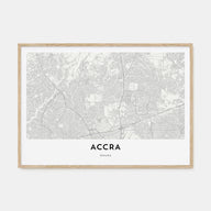 Accra Map Landscape Poster