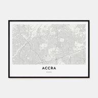 Accra Map Landscape Poster