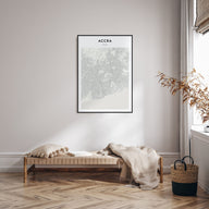 Accra Map Portrait Poster