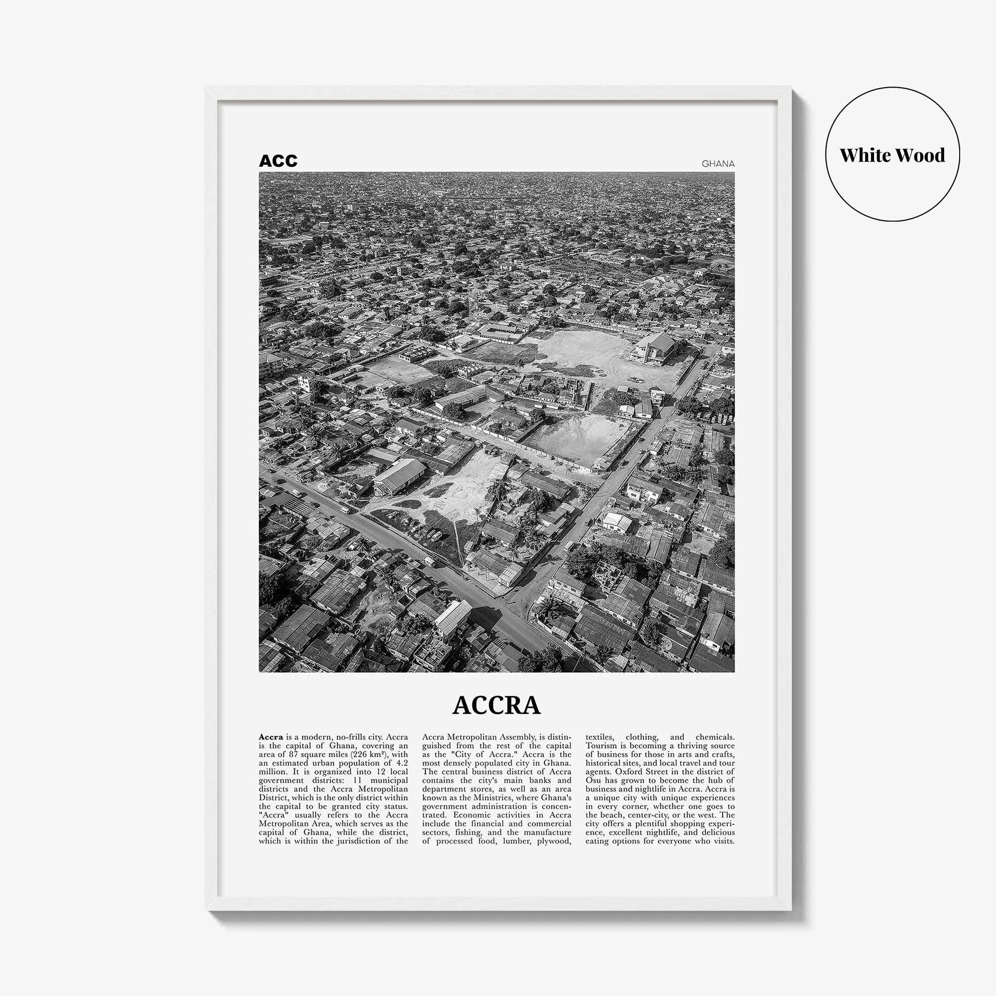 Accra Print Black and White, Accra Wall Art, Accra Poster, Accra Photo, Accra Wall Decor, City Art Print, Ghana, Nkran Ankara, Africa