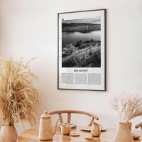 Ada County Print Black and White, Ada County Wall Art, Ada County Poster, Ada County Photo, Ada County Wall Décor, Ada County Map, Idaho USA