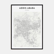 Addis Ababa Map Portrait Poster
