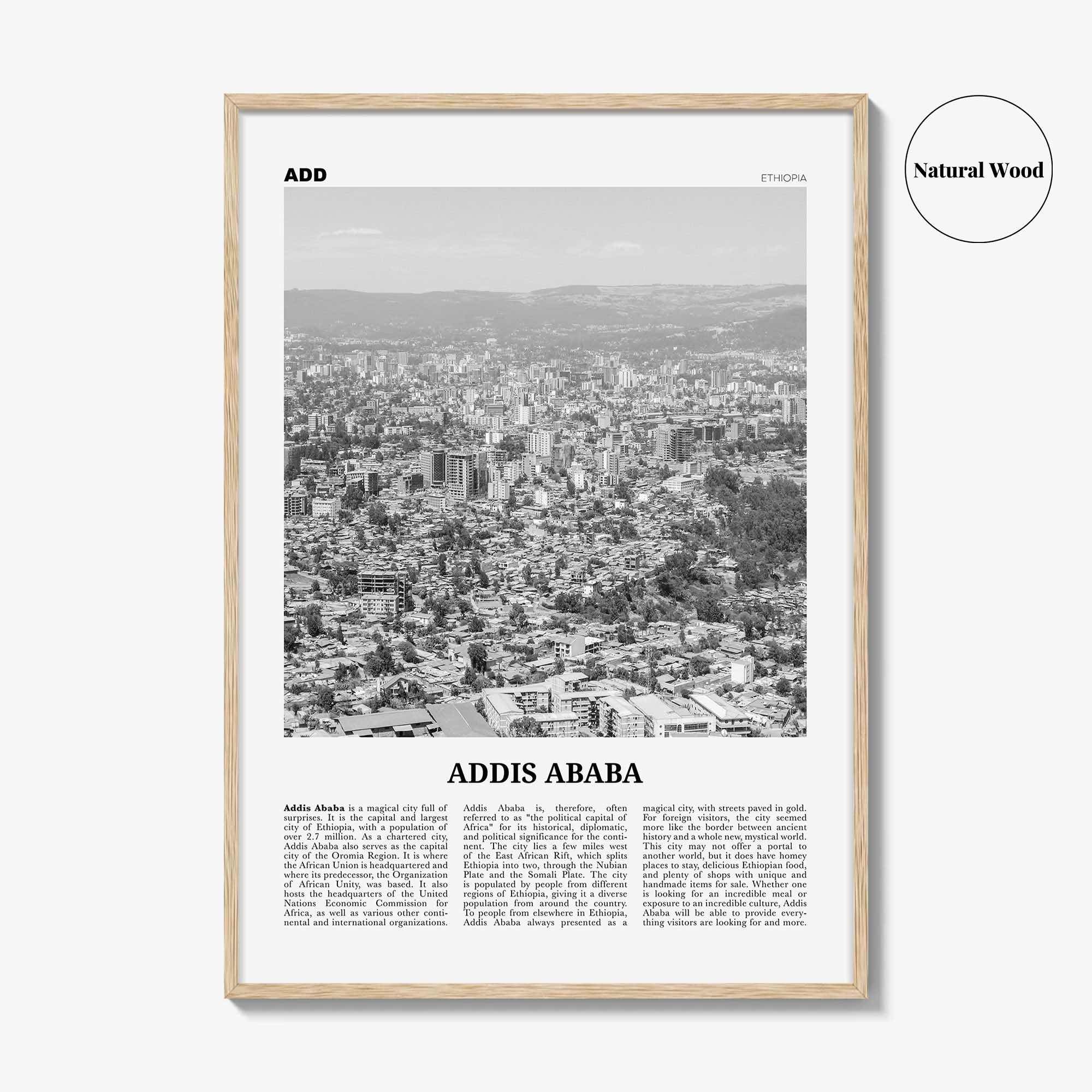 Addis Ababa Print Black and White, Addis Ababa Wall Art, Addis Ababa Poster, Addis Ababa Photo, Ethiopia Print, Ethiopia, Abäba Abeba Africa