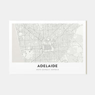 Adelaide Map Landscape Poster