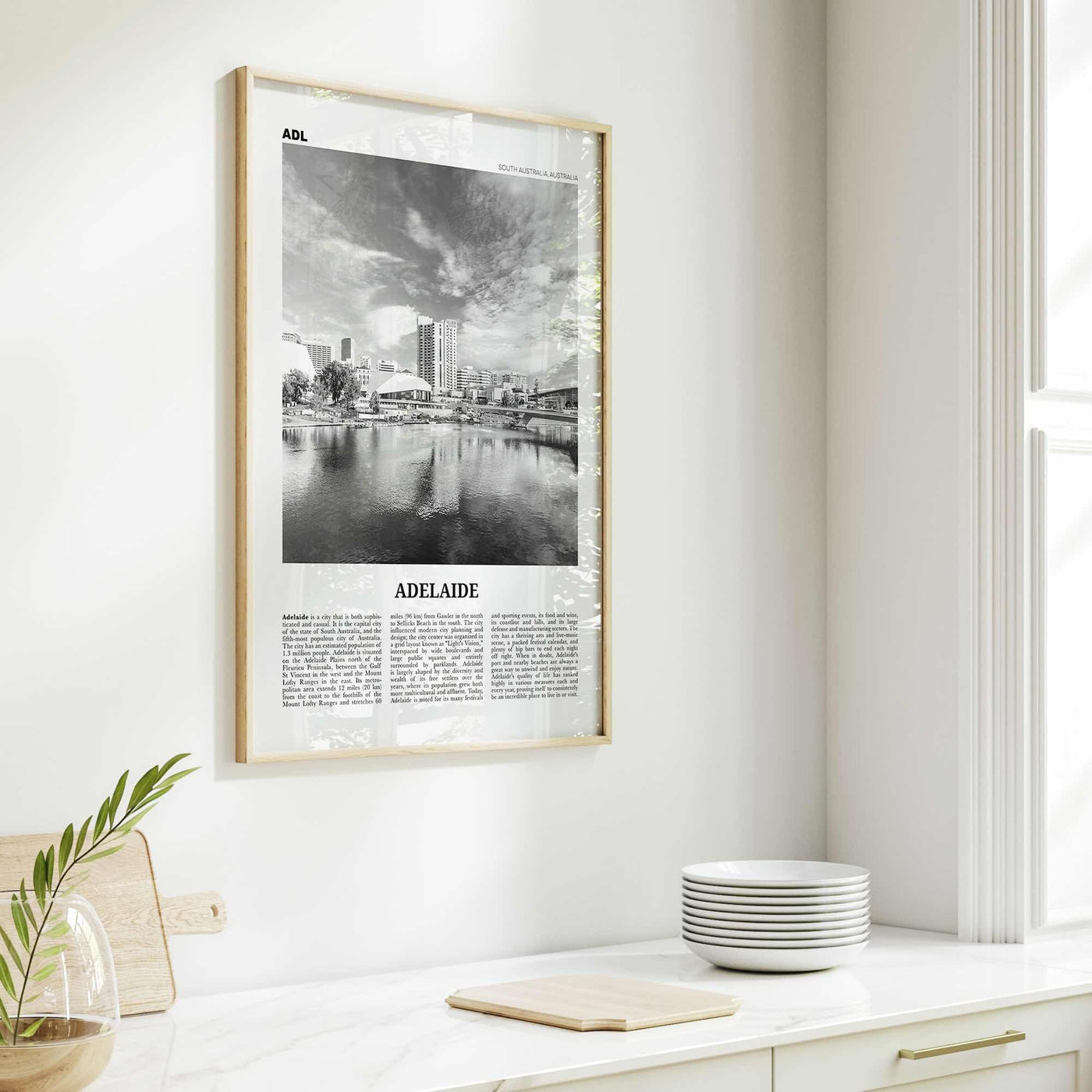 Adelaide Print Black and White, Adelaide Wall Art, Adelaide Poster, Adelaide Photo, Adelaide Wall Decor, City Art Print, Australia Print Art