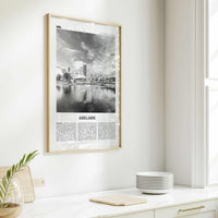 Adelaide Print Black and White, Adelaide Wall Art, Adelaide Poster, Adelaide Photo, Adelaide Wall Decor, City Art Print, Australia Print Art