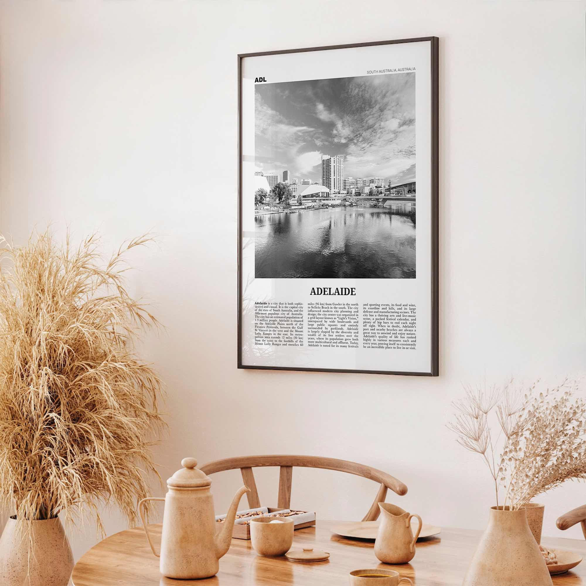 Adelaide Print Black and White, Adelaide Wall Art, Adelaide Poster, Adelaide Photo, Adelaide Wall Decor, City Art Print, Australia Print Art