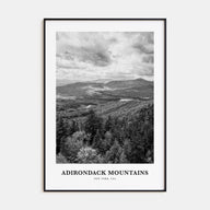 Adirondack Mountains Portrait B&W Poster