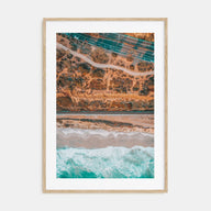 Aerial Beach Waves Photo Color No 4 Poster