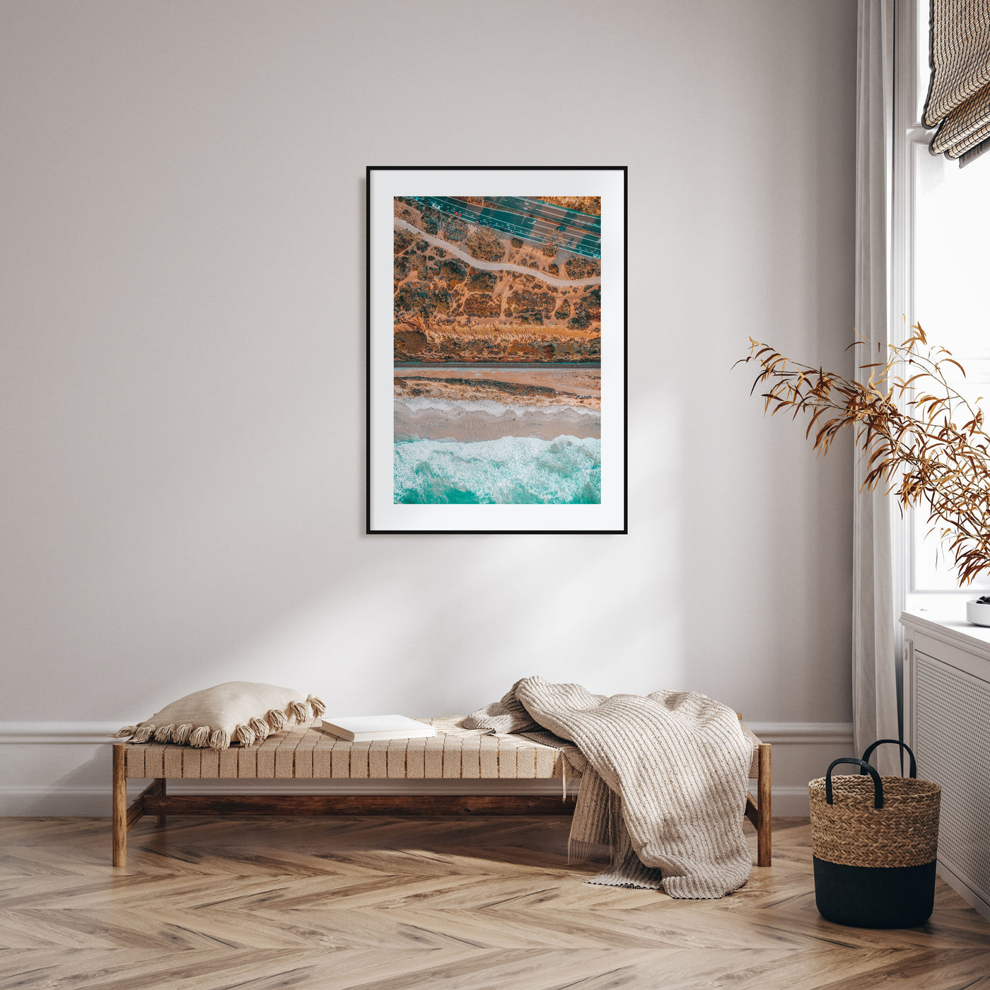 Aerial Beach Waves Photo Color No 4 Poster
