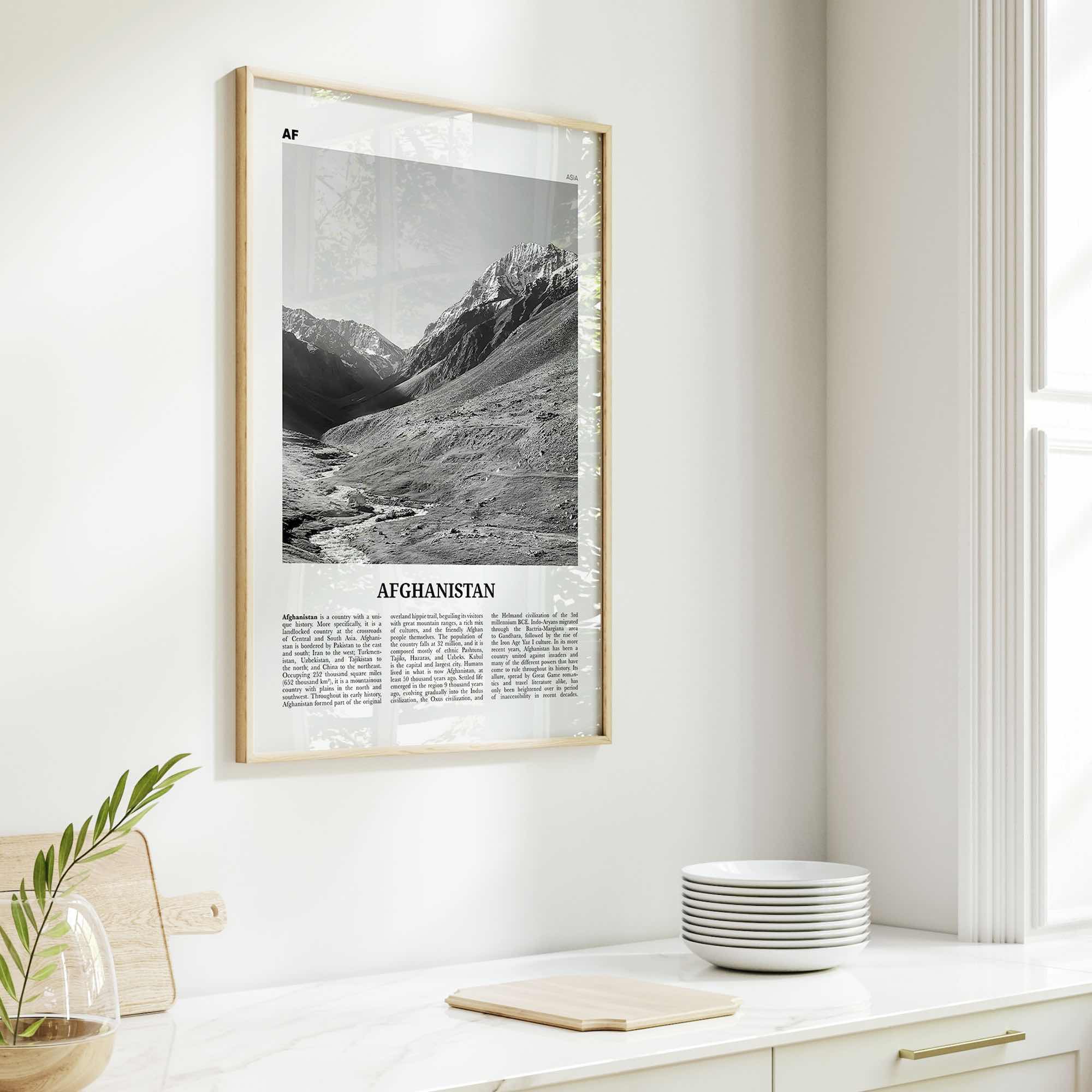 Afghanistan Print Black and White No 1, Afghanistan Wall Art, Afghanistan Poster, Afghanistan Photo, Afghanistan, Afġānistān, Kabul