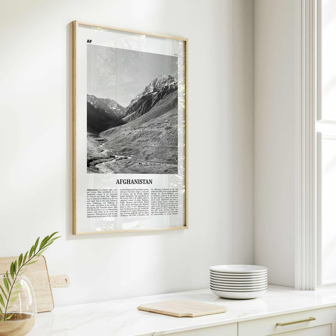 Afghanistan Print Black and White No 1, Afghanistan Wall Art, Afghanistan Poster, Afghanistan Photo, Afghanistan, Afġānistān, Kabul