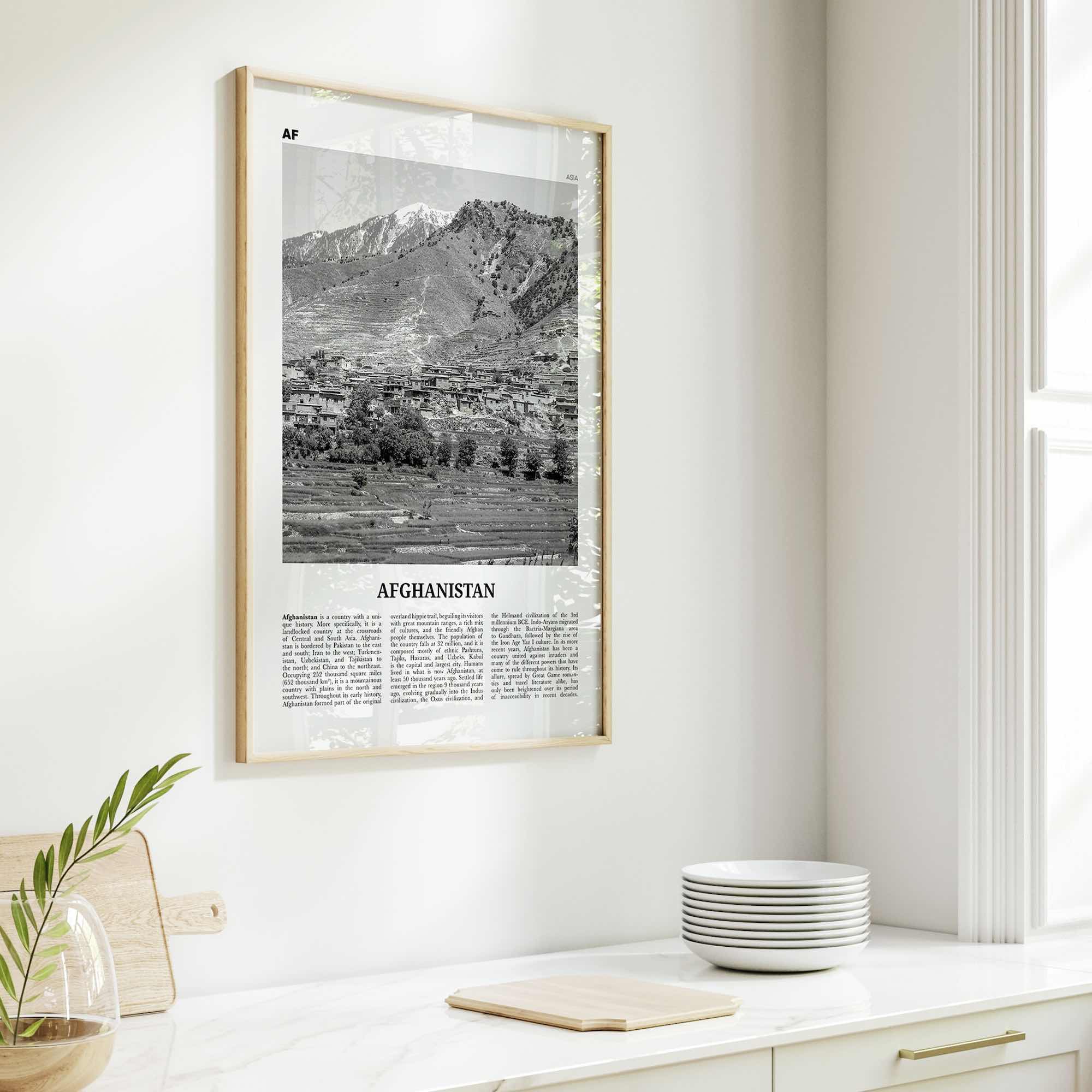 Afghanistan Print Black and White No 2, Afghanistan Wall Art, Afghanistan Poster, Afghanistan Photo, Afghanistan, Afġānistān, Kabul