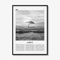 Africa Print Black and White, Africa Wall Art, Africa Poster, Africa Photo, Africa Wall Decor, Continent Art Print