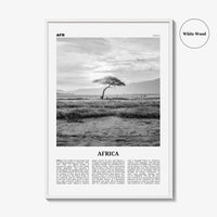 Africa Print Black and White, Africa Wall Art, Africa Poster, Africa Photo, Africa Wall Decor, Continent Art Print