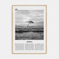 Africa Travel B&W Poster