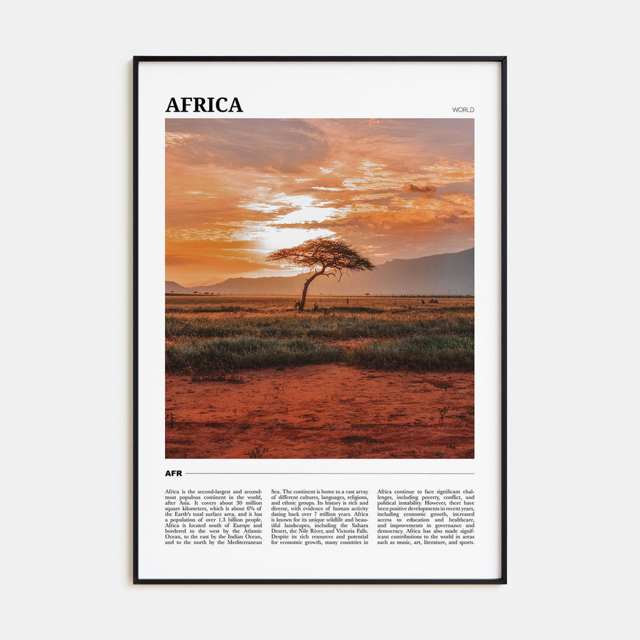 Africa Travel Color Poster
