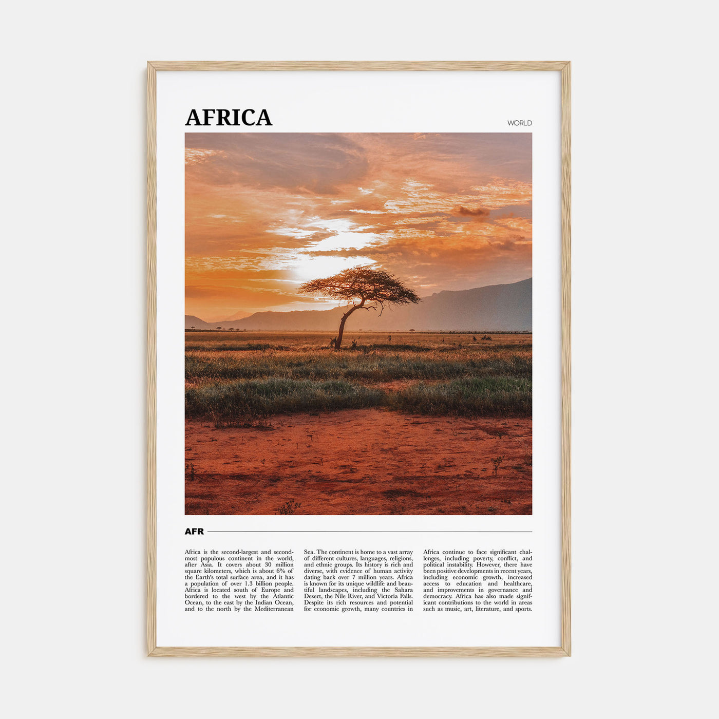Africa Travel Color Poster