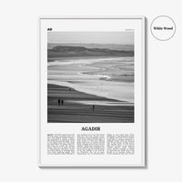 Agadir Print Black and White, Agadir Wall Art, Agadir Poster, Agadir Photo, Agadir Map, Agadir Wall Decor, Morocco