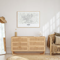 Agra Map Landscape Poster
