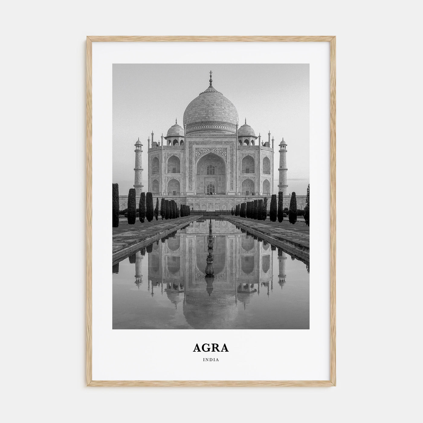 Agra Portrait B&W Poster