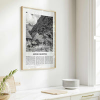 Aguas Calientes Print Black and White, Aguas Calientes Wall Art, Aguas Calientes Poster, Aguas Calientes Photo, Aguas Calientes Map, Peru