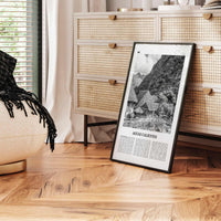 Aguas Calientes Print Black and White, Aguas Calientes Wall Art, Aguas Calientes Poster, Aguas Calientes Photo, Aguas Calientes Map, Peru