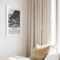 Aguas Calientes Print Black and White, Aguas Calientes Wall Art, Aguas Calientes Poster, Aguas Calientes Photo, Aguas Calientes Map, Peru