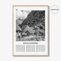 Aguas Calientes Print Black and White, Aguas Calientes Wall Art, Aguas Calientes Poster, Aguas Calientes Photo, Aguas Calientes Map, Peru