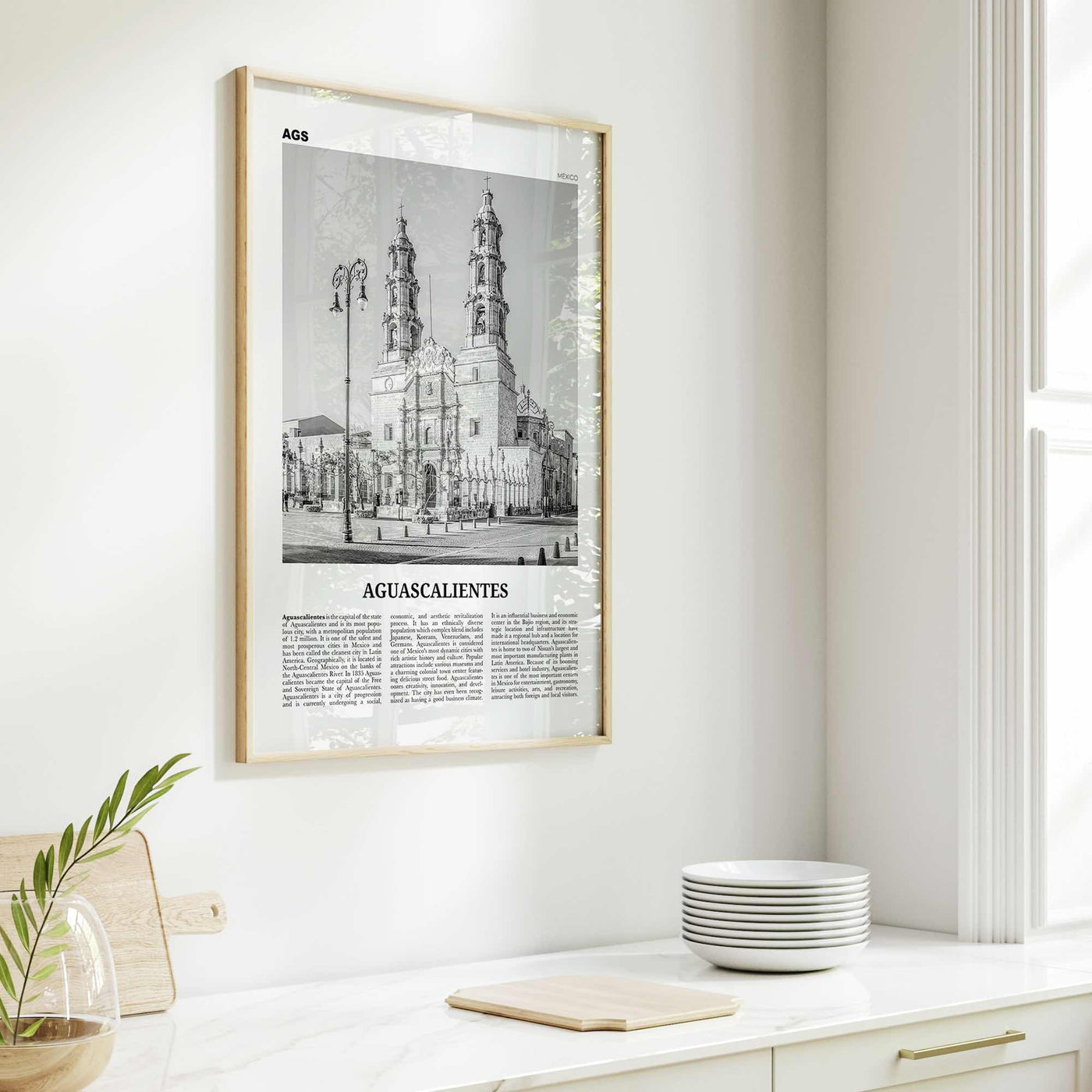 Aguascalientes Print Black and White, Aguascalientes Wall Art, Aguascalientes Poster, Aguascalientes Photo, Aguascalientes Décor, Mexico