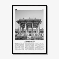 Ahmedabad Print Black and White, Ahmedabad Wall Art, Ahmedabad Poster, Ahmedabad Photo, Ahmedabad Map, Ahmedabad Wall Decor, India