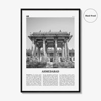 Ahmedabad Print Black and White, Ahmedabad Wall Art, Ahmedabad Poster, Ahmedabad Photo, Ahmedabad Map, Ahmedabad Wall Decor, India