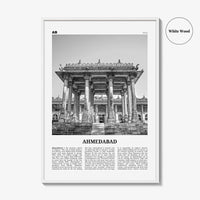 Ahmedabad Print Black and White, Ahmedabad Wall Art, Ahmedabad Poster, Ahmedabad Photo, Ahmedabad Map, Ahmedabad Wall Decor, India