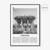 Ahmedabad Print Black and White, Ahmedabad Wall Art, Ahmedabad Poster, Ahmedabad Photo, Ahmedabad Map, Ahmedabad Wall Decor, India