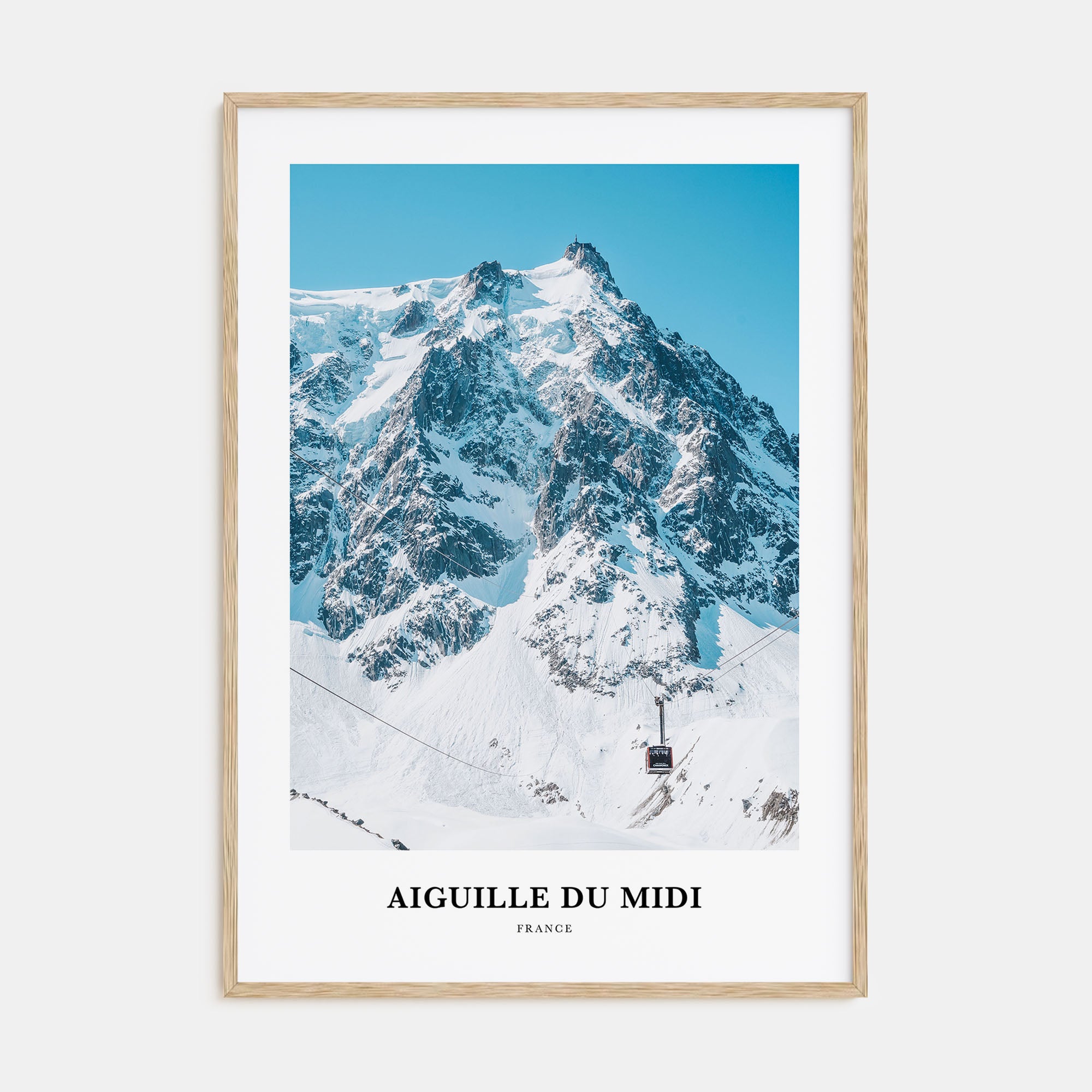 Aiguille du Midi Portrait Color Poster