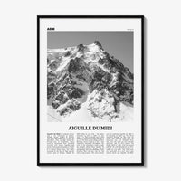 Aiguille du Midi Print Black and White, Aiguille du Midi Wall Art, Aiguille du Midi Poster, Aiguille du Midi Photo, Aiguille Décor, France