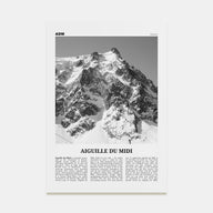 Aiguille du Midi Travel B&W Poster