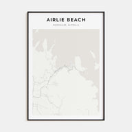 Airlie Beach Map Portrait Poster